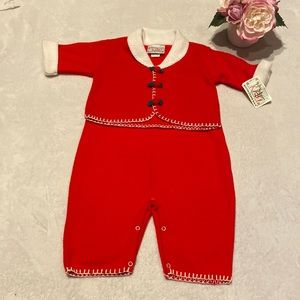 NWT VINTAGE MULLIN SQUARE KIDS Christmas Outfit 12-18lbs Approximate 6-12M